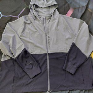 BNWOT Women's Under Armour Purple/Blue Woven Full-Zip Jacket size 3XL